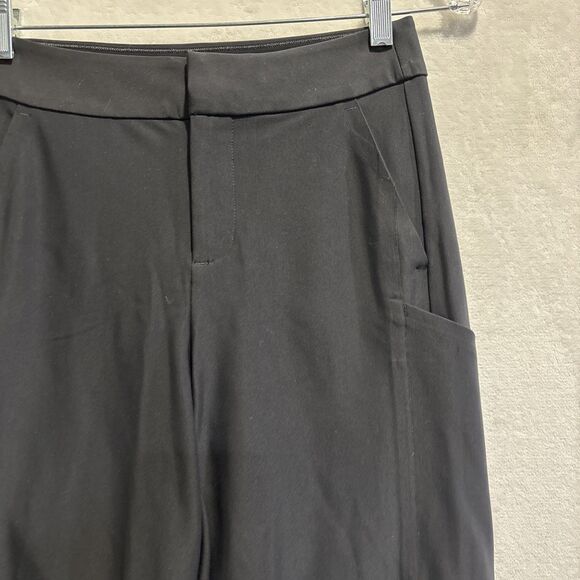 ATHLETA Stellar Straight Crop Pants Stretch Women's Size 2 Black Casual Career - Picture 3 of 13